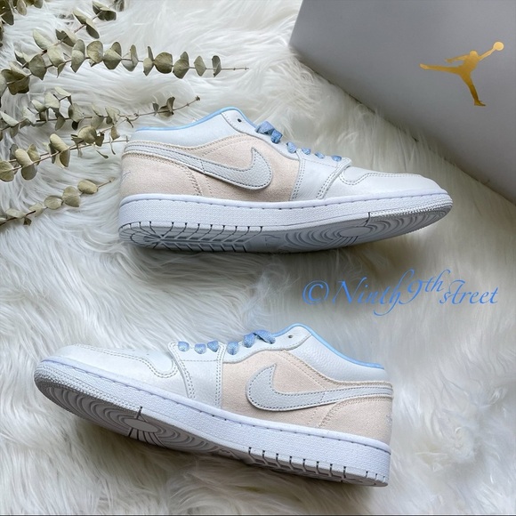 Nike Jordan 1 Low SE Iris Whisper Sail Worn Blue White Women's Shoe PRICE FIRM - Picture 7 of 16